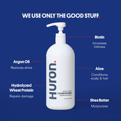 Huron conditioner creamy texture closeup showing rich hydration