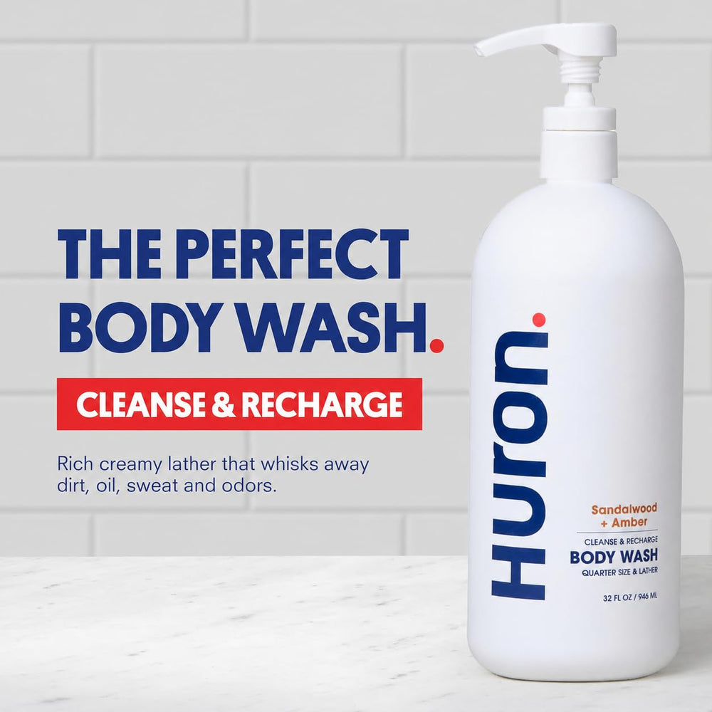 Huron label closeup highlighting ingredients and transparency benefit