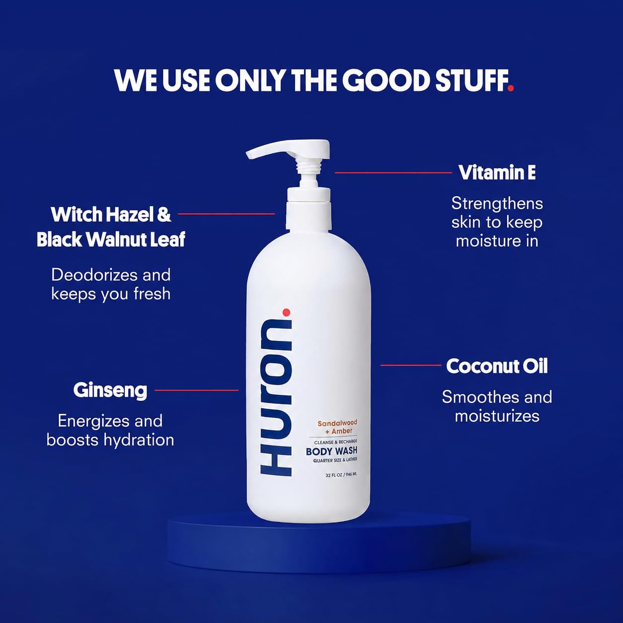 Huron pump dispensing lather for easy one‑hand use benefit