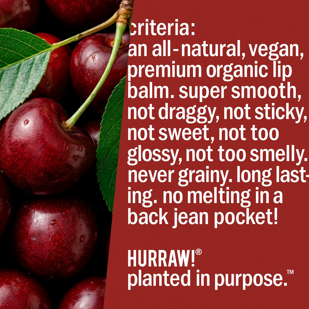 HURRAW! ingredient flatlay with raw botanicals, emphasizes fair-trade organic sourcing benefit