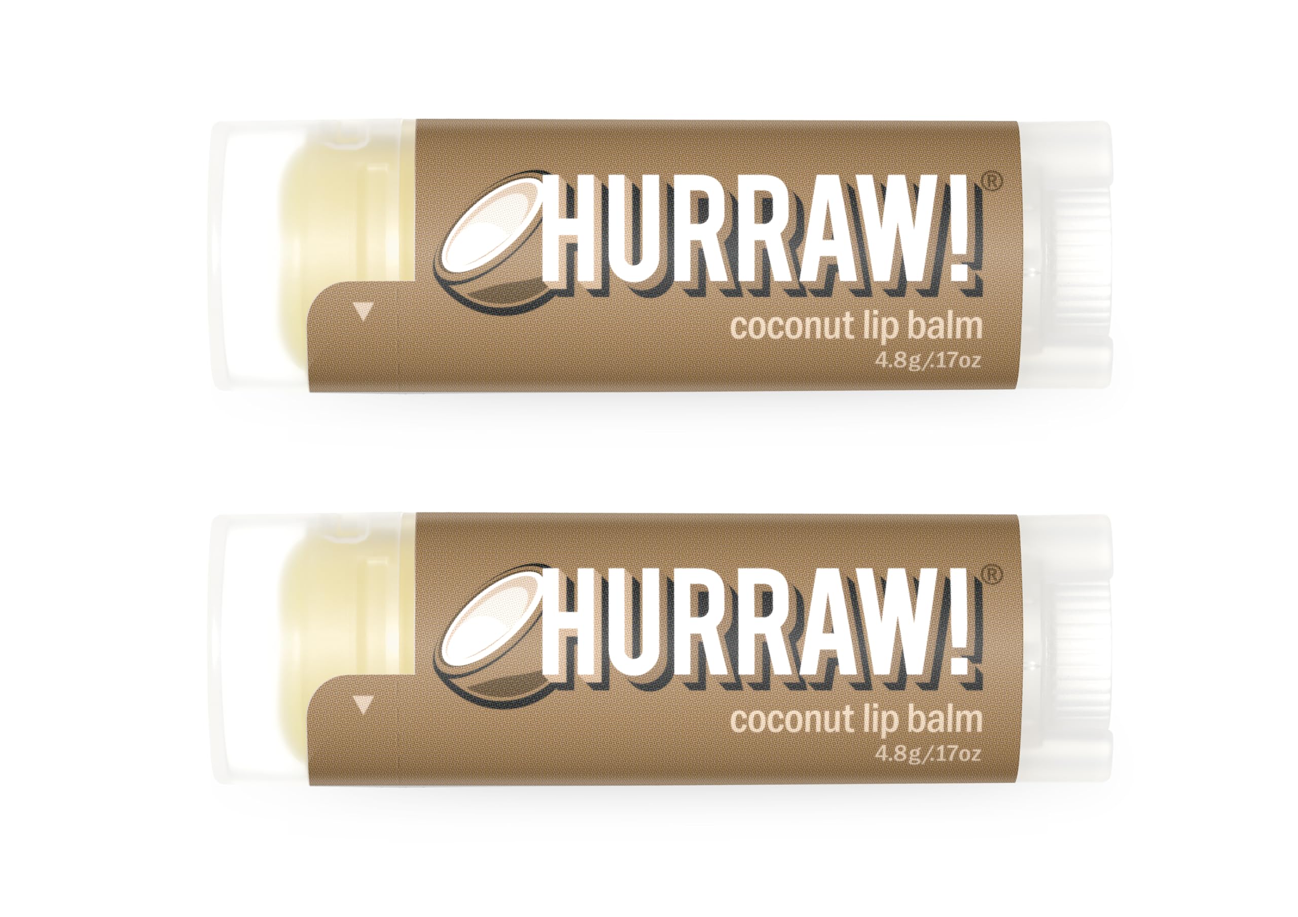HURRAW! coconut front packaging showing two oval tubes, attractive gift box benefit: convenience