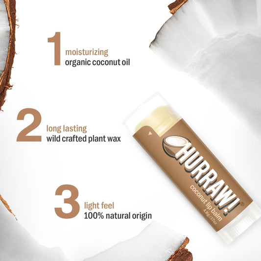 HURRAW! coconut oval tube top view demonstrating compact shape and easy application benefit