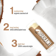 HURRAW! coconut oval tube top view demonstrating compact shape and easy application benefit
