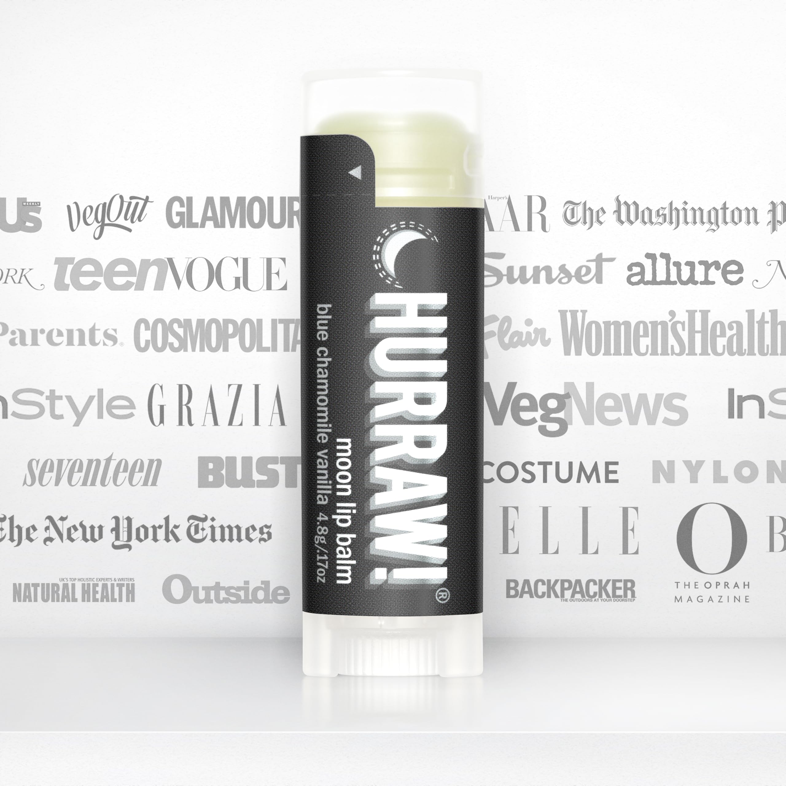 HURRAW! Moon tube on nightstand suggesting overnight lip care routine