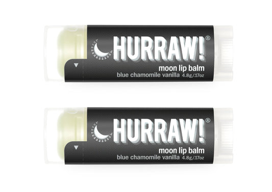 HURRAW! front packaging showing two Moon night treatment tubes and benefits