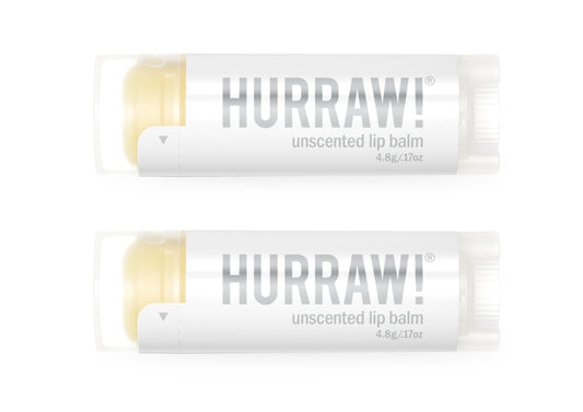 Hurraw! unscented front packaging shows clean minimal box and tubes for simple care