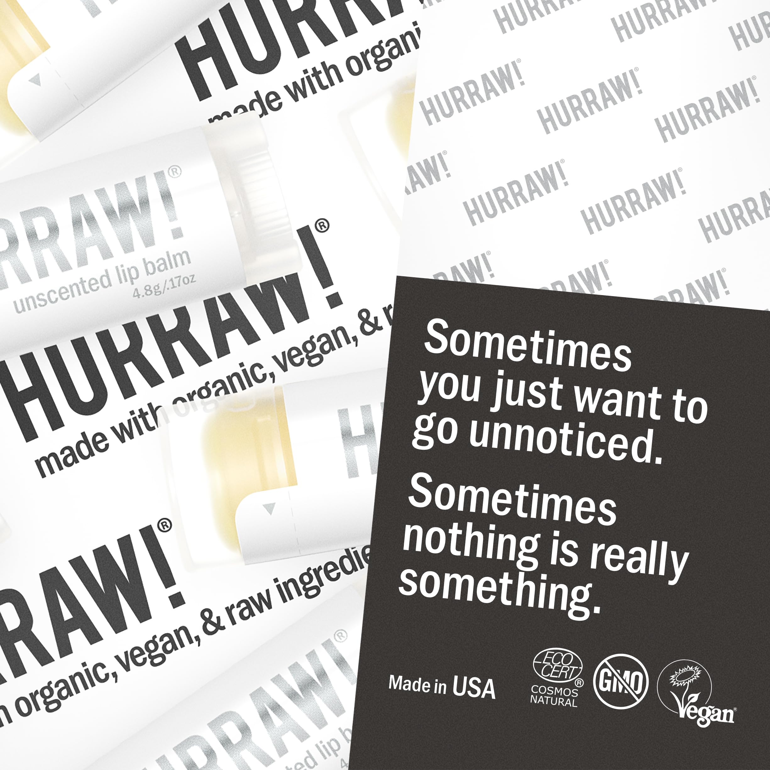 Hurraw! unscented close-up texture shot highlighting non-greasy, non-grainy finish