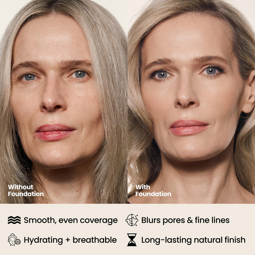 Hush Glow ingredients label close-up showing hyaluronic acid and peptide benefits