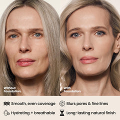 Hush Glow ingredients label close-up showing hyaluronic acid and peptide benefits