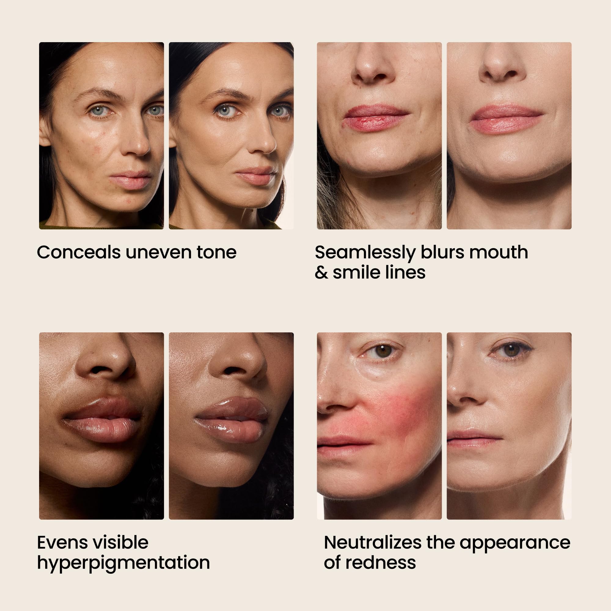 Hush Glow mushroom applicator close-up highlighting soft texture and even blend benefit