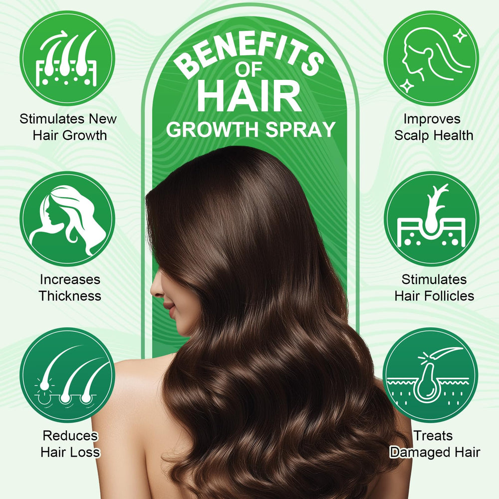 HUYEHF spray in hand illustrating easy targeted application and scalp coverage