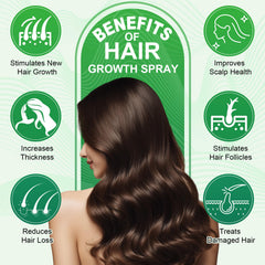 HUYEHF spray in hand illustrating easy targeted application and scalp coverage