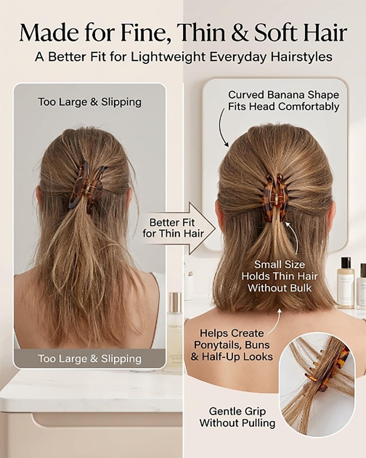 Hvcemi side profile showing curved shape for comfortable scalp fit