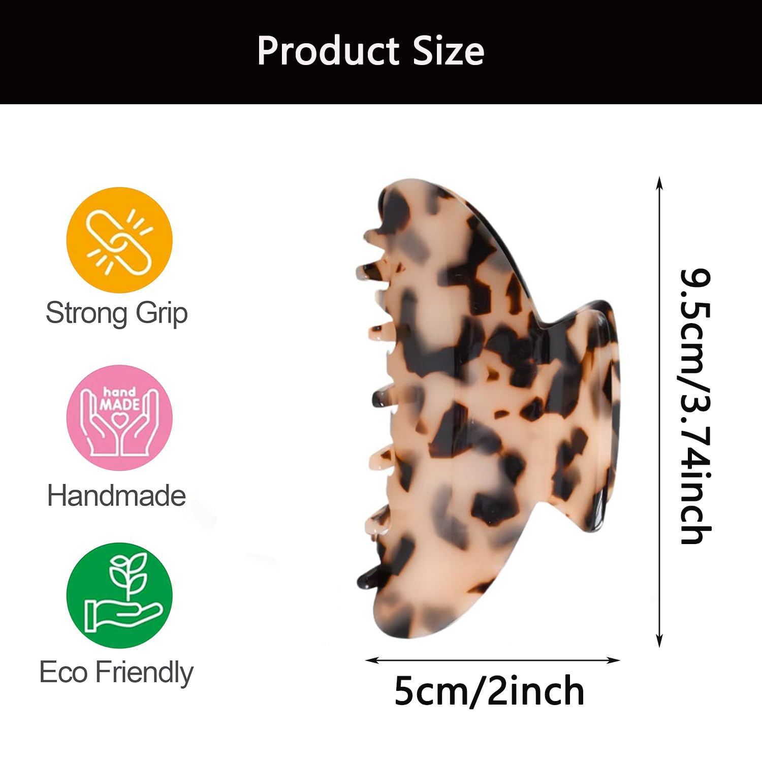 Hwanzen close-up of polished acetate finish protecting hair from pulling