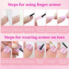 HWHUNO product in use with applicator on prepped nail for fast salon finish