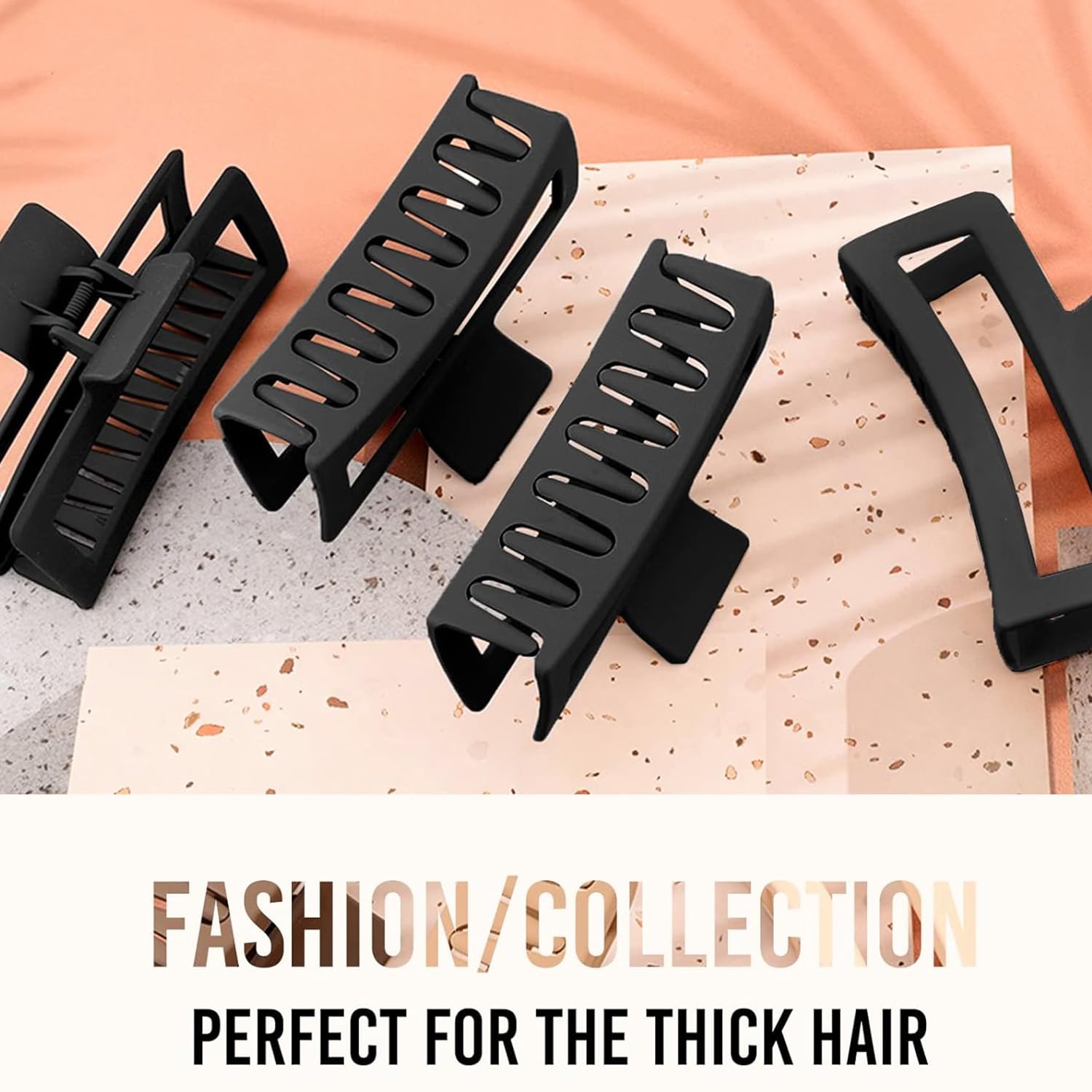 HXOGD clip holding a woman’s updo showing reliable, all-day hold benefit
