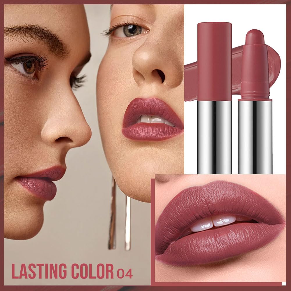 Hxssll on lips demonstrating precise application and long-lasting color benefit