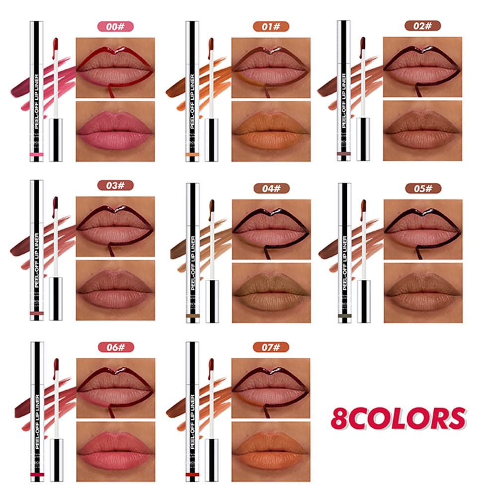 Hxssll lips before and after peeling demonstrating lasting matte finish