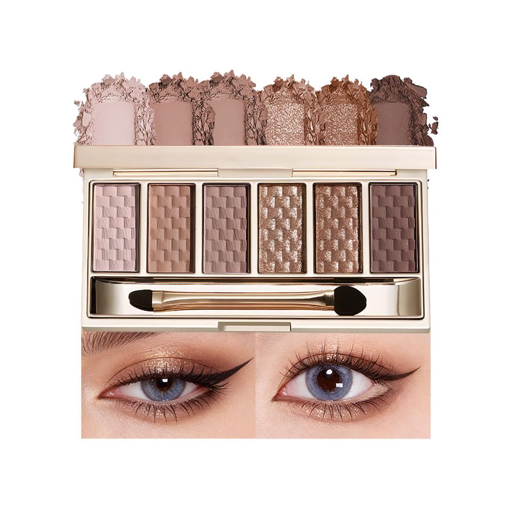 Hxssll open palette with built-in mirror and brush for convenient on-the-go use