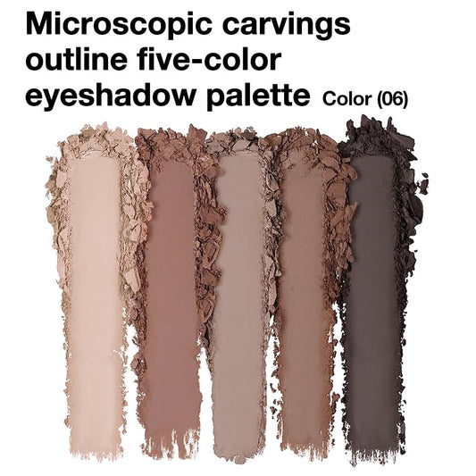Hxssll open palette with seven cool taupe and charcoal shades, versatile looks