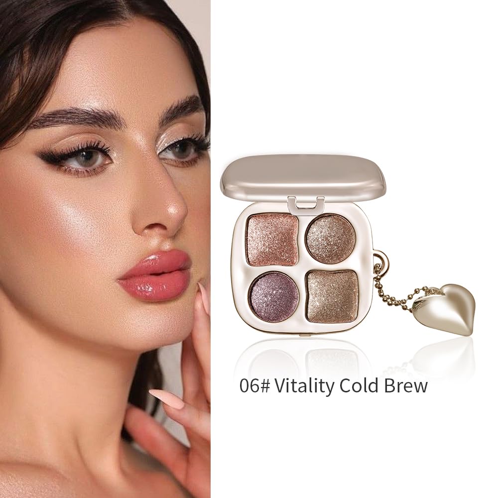 Hxssll close-up of rose gold pan revealing smooth shimmer texture and blendability