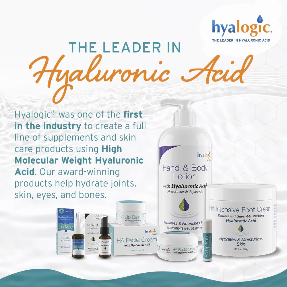 Hyalogic lip balm beside coconut highlighting organic coconut oil for nourishing moisture