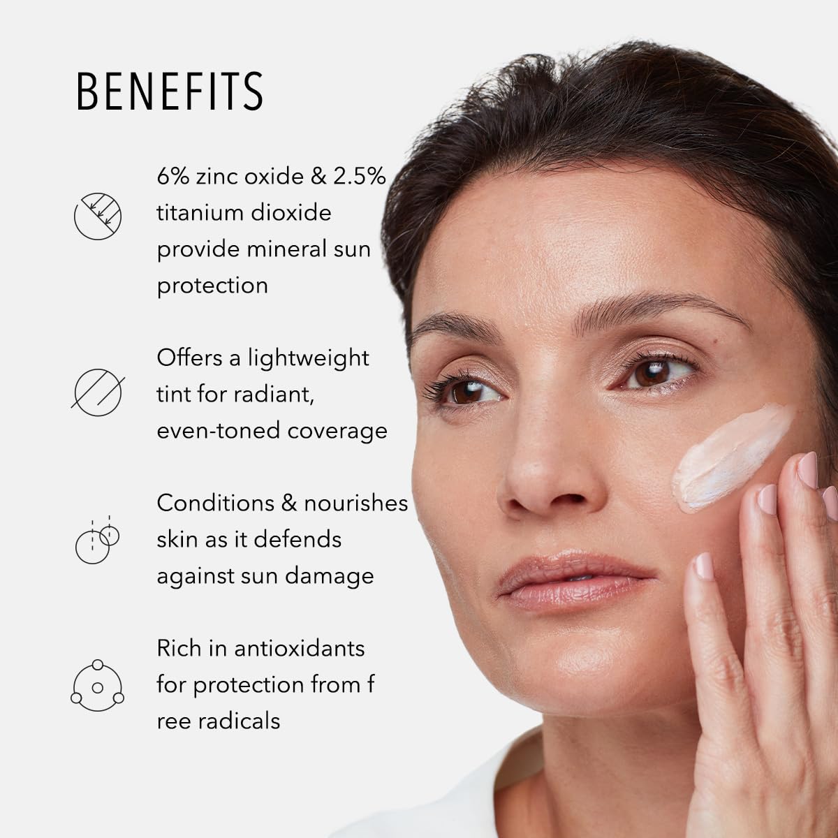 HydroPeptide hand demonstration blending tint into skin illustrating natural coverage benefit