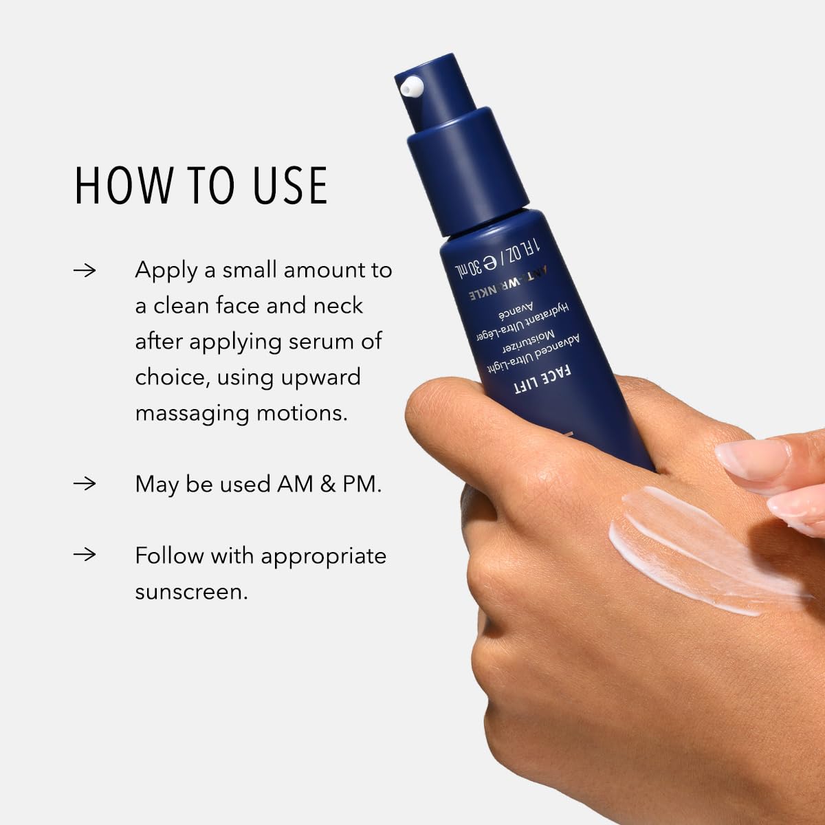 HydroPeptide on-hand application demonstrating spreadability and non-greasy finish