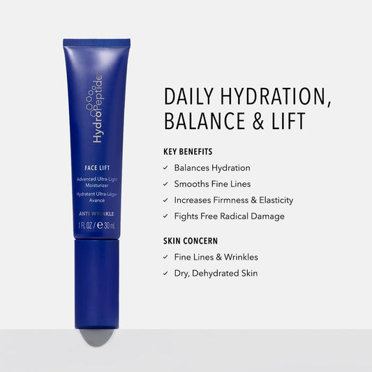 HydroPeptide close-up texture shot highlighting lightweight cream and quick absorption