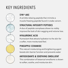 HydroPeptide alongside common items for 1 oz size and travel convenience