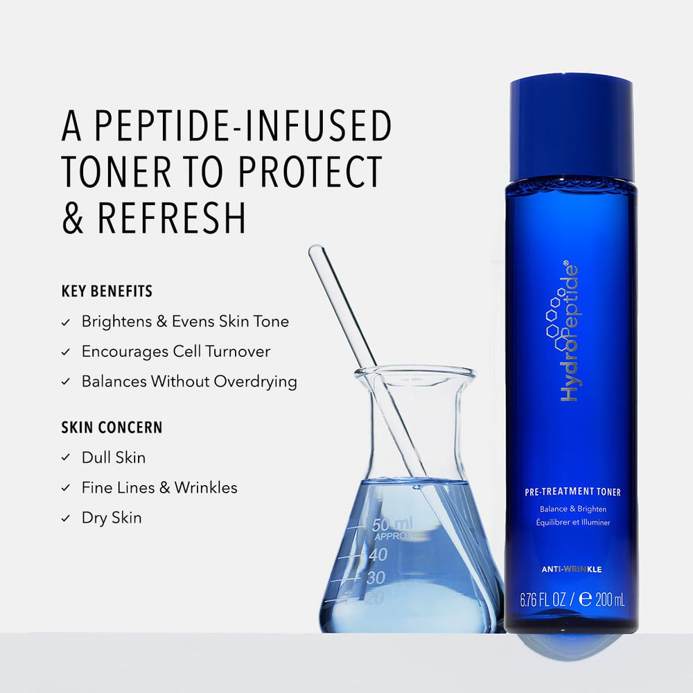 HydroPeptide label close-up highlighting peptide ingredients and key benefits