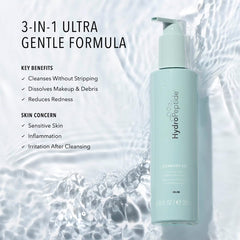 HydroPeptide pump dispensing gel demonstrating easy, mess-free application benefit