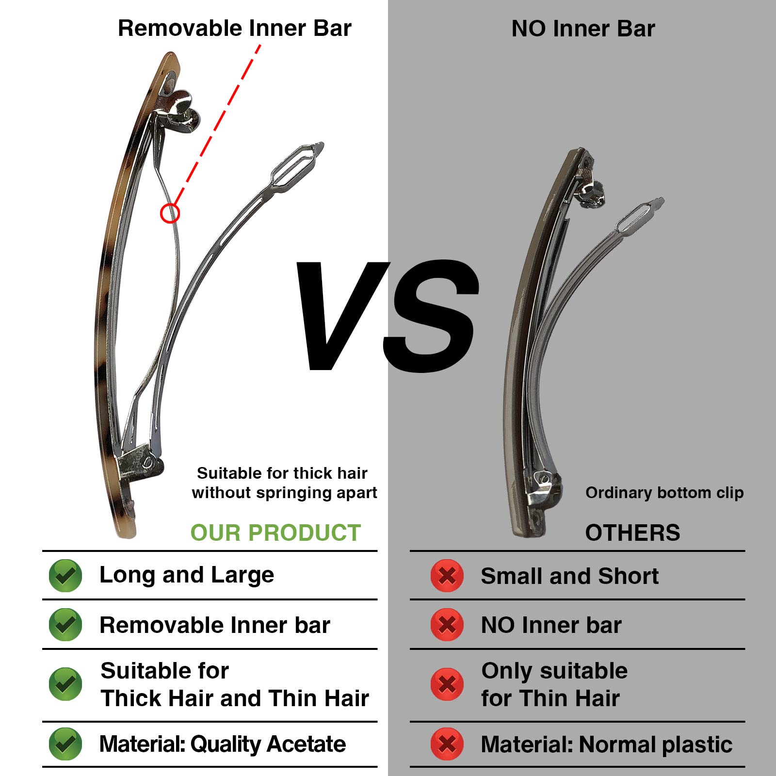 HYFEEL barrette in use securing half-up hairstyle and creating polished look benefit