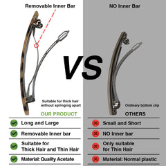 HYFEEL barrette in use securing half-up hairstyle and creating polished look benefit