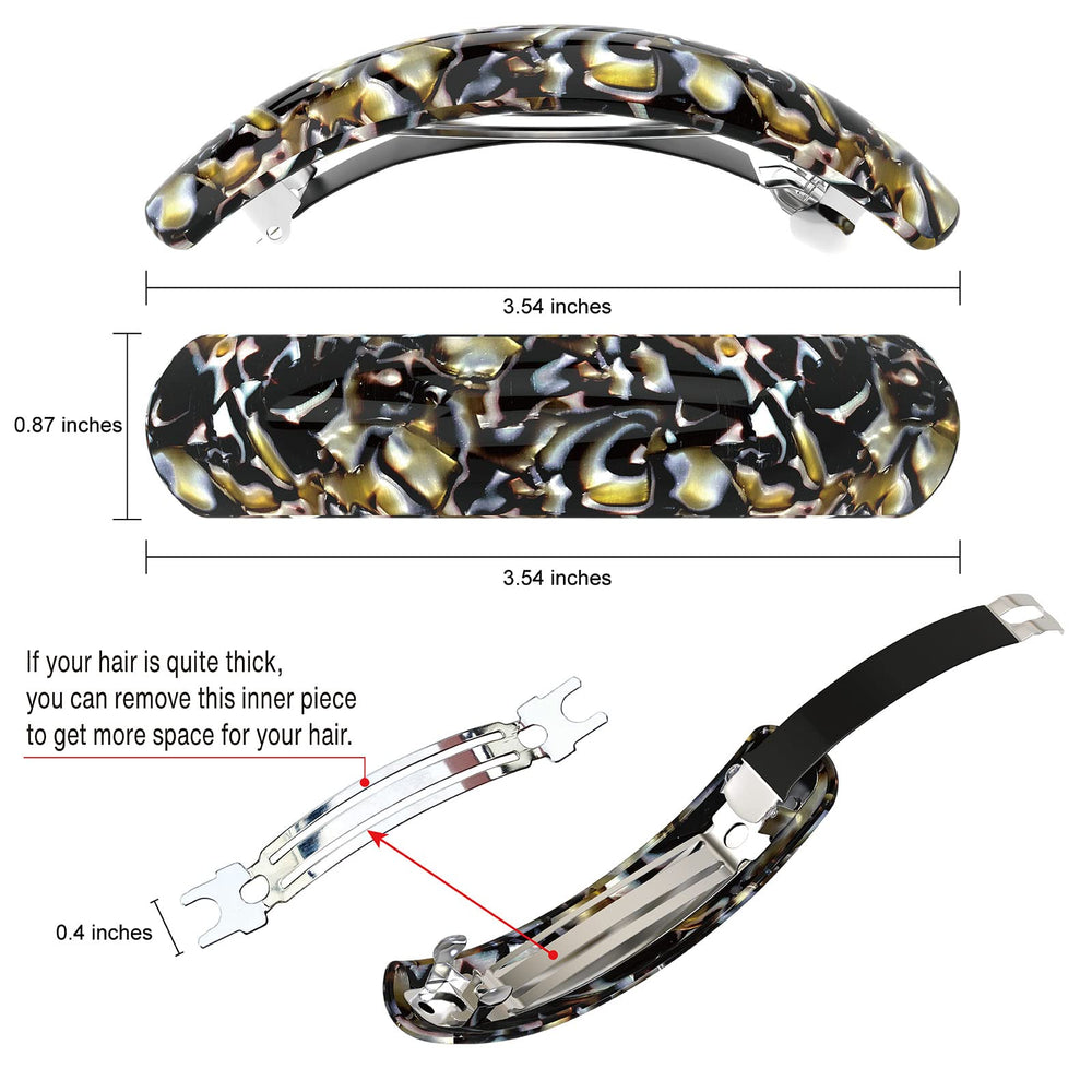 HYFEEL barrette worn in a low ponytail illustrating comfortable all-day hold