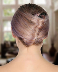 HYFEEL lifestyle shot of updo at office event showing stylish secure hold