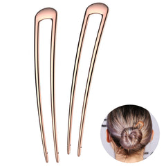HYFEEL front view of rose gold hair pins showing elegant packaging and quick styling benefit