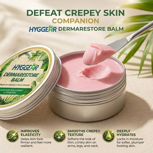 Hyggear balm texture close-up highlighting rich creamy consistency for deep hydration