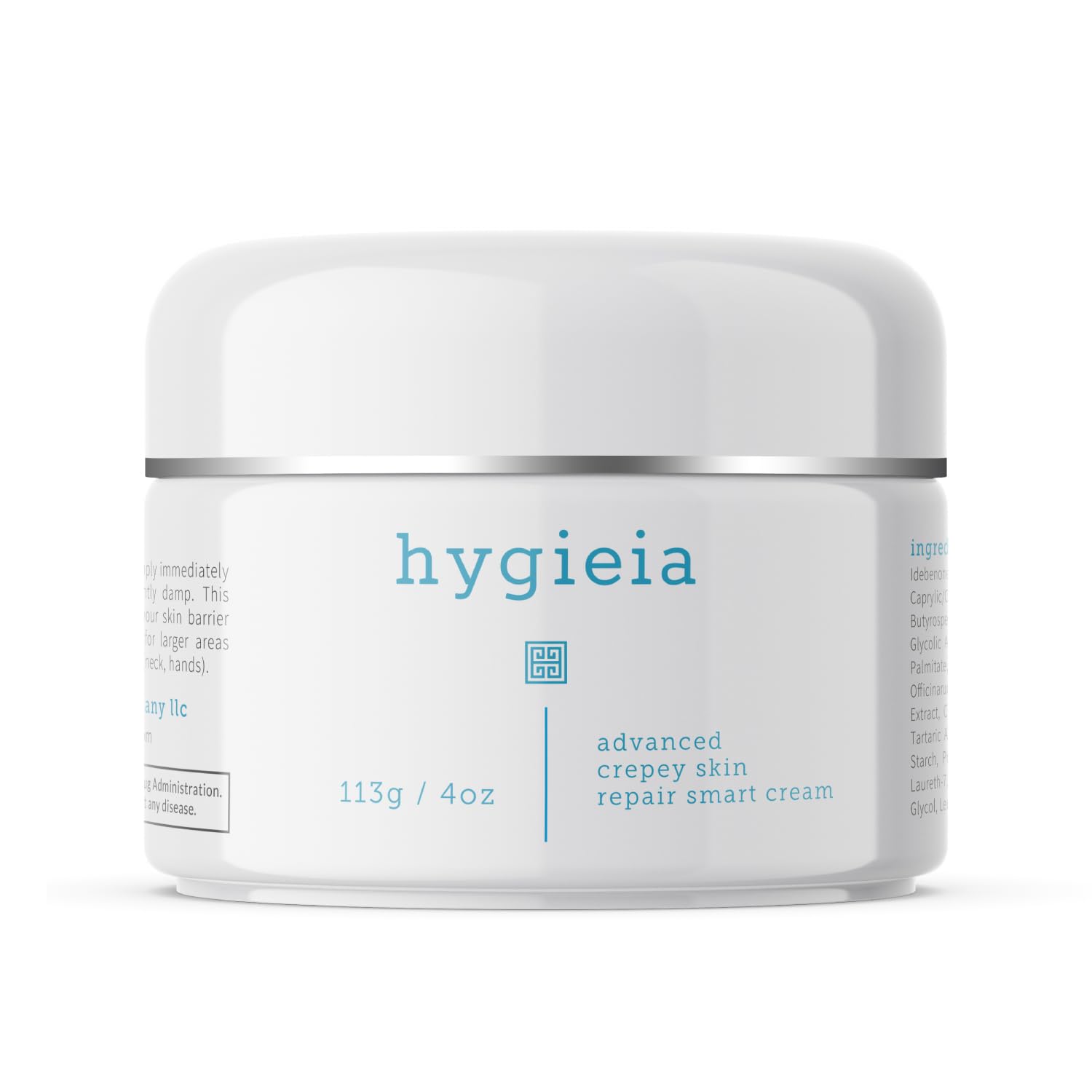 Hygieia + front packaging 4oz showing jar and brand, highlights product clarity