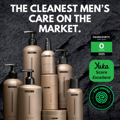 HygieneLab bottle on bathroom shelf in lifestyle routine setting