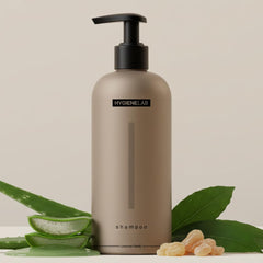 HygieneLab front bottle showing clean label and size, conveys trust