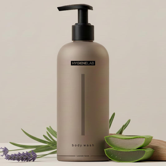 HygieneLab front packaging showing Lavender Sands and EWG Verified benefit