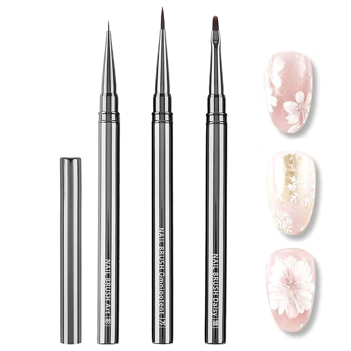 HYWWPFLAY front packaging showing three brushes and set benefits for precision