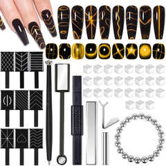 HYWWPFLAY front packaging showing full 62-piece magnetic manicure kit benefit portability