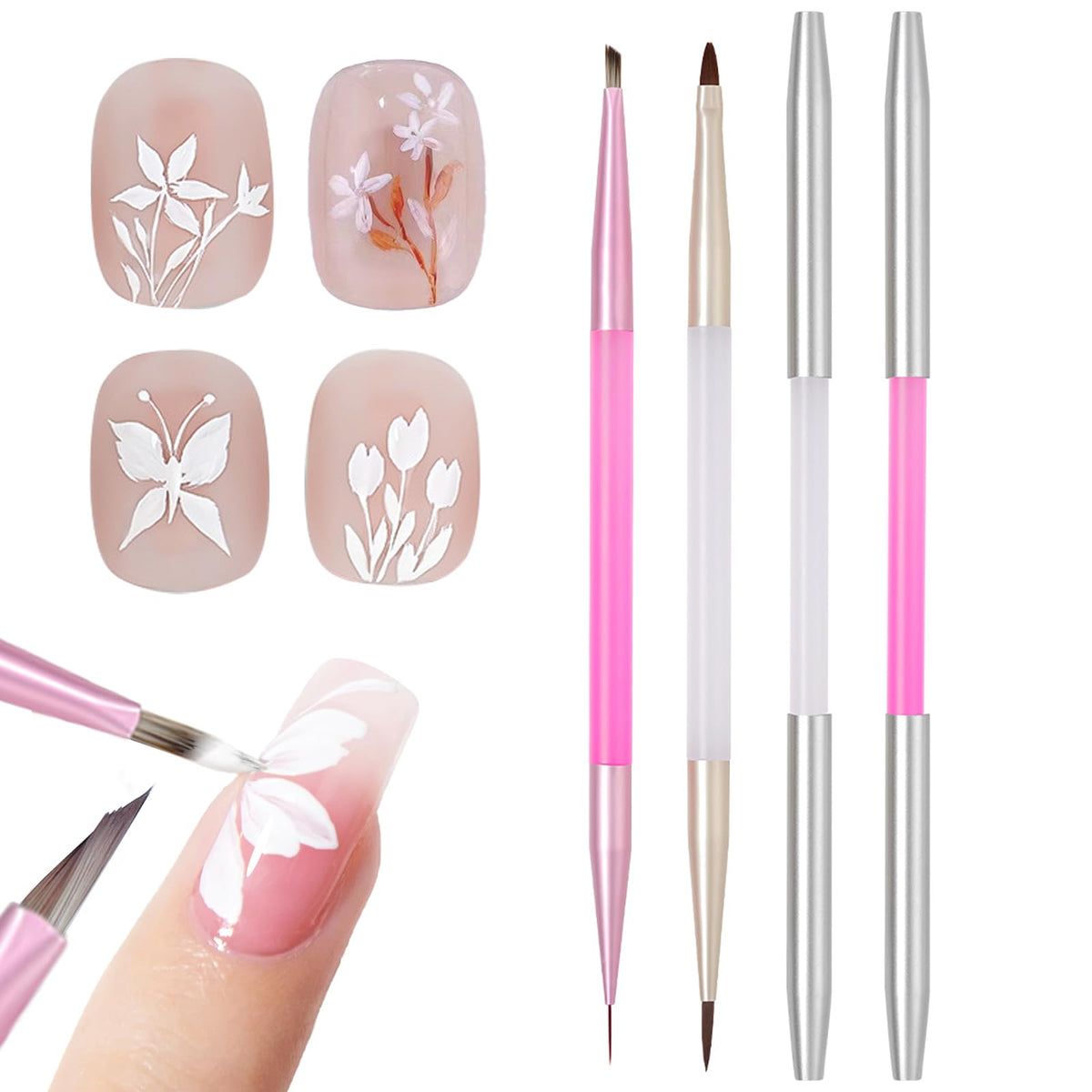 HYWWPFLAY front view of dual-ended brushes showing kit colors and versatility benefit