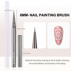 HYWWPFLAY pattern brush creating sample strokes to show full-nail design versatility