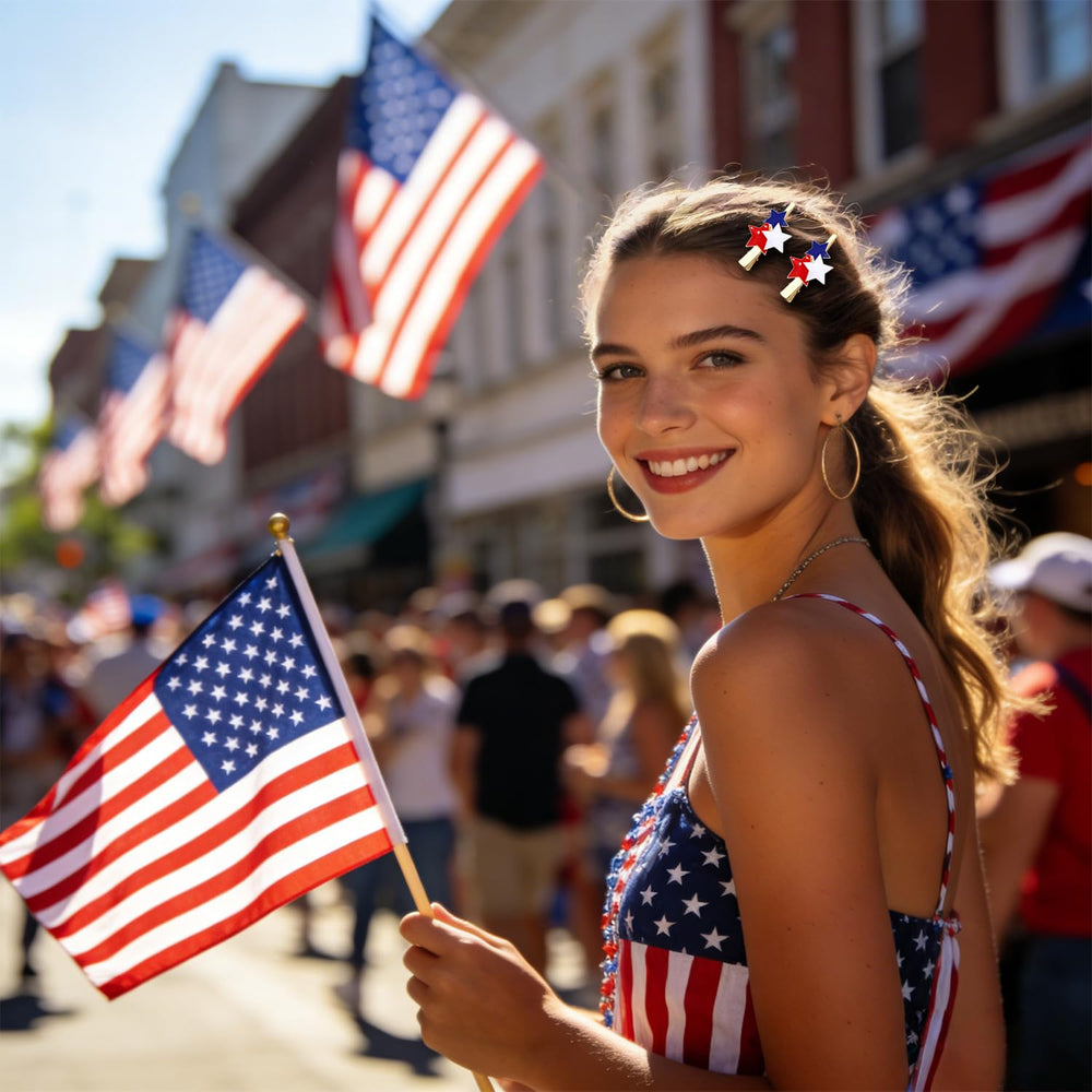 HZEYN lifestyle image with patriotic outfit showing coordinated styling
