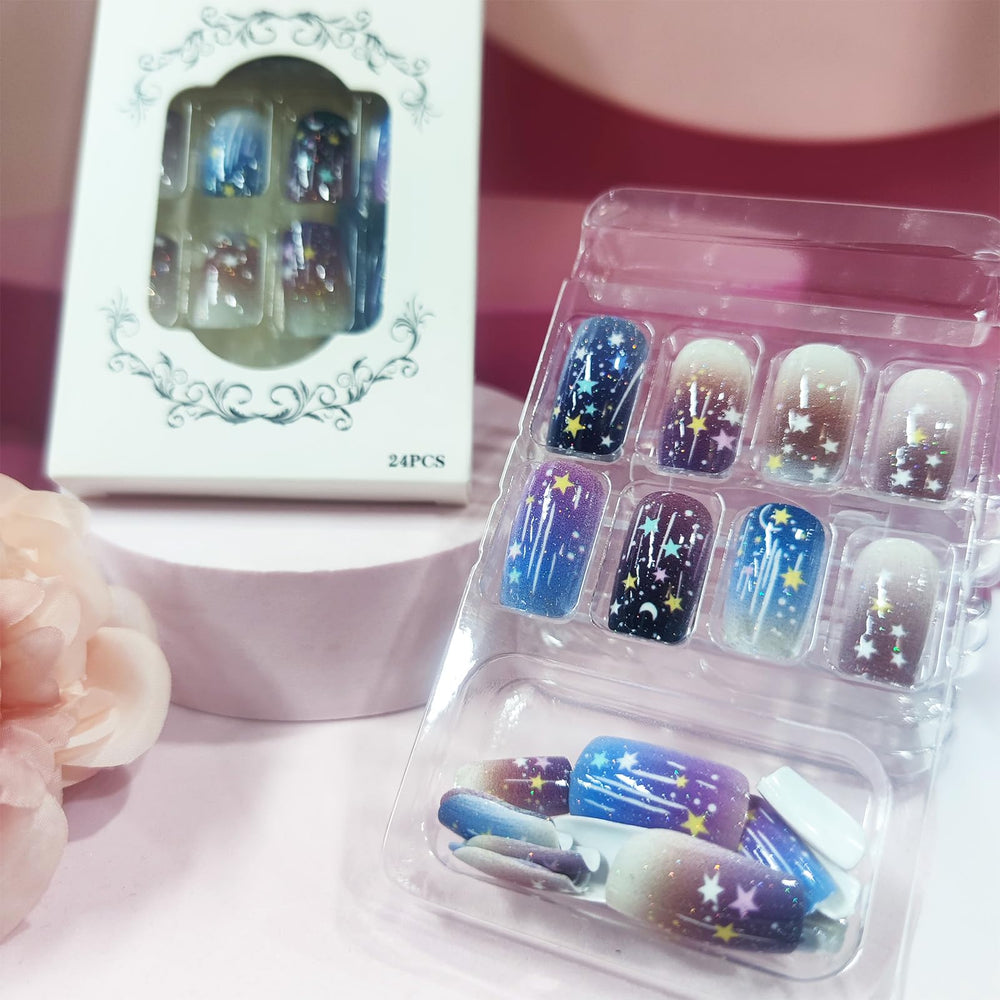 HZJXRT application image using adhesive tab for quick salon-free stick