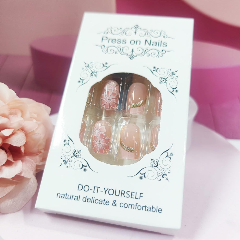HZJXRT worn nails on hand demonstrating polished French manicure benefit