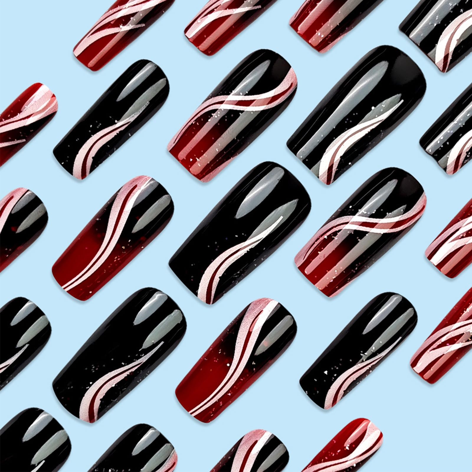 HZJXRT close-up of silver glitter texture and red curve accent, sparkly holiday shine